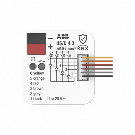 2CDG110309R0011 US/U 4.3 NIESSEN Interface Universal, 4 canales, Empotrar