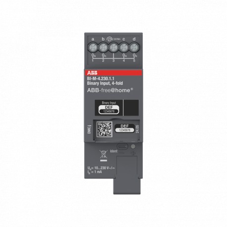 2CDG510016R0011 BI-M-4.20.1.1 NIESSEN Entrada binaria DIN 4 canales, 24VDC