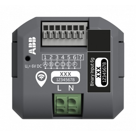 2CKA006710A0043 62870-6.0 U-WL-500 NIESSEN Entrada binaria, 6can., empot., WL