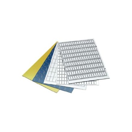 8601100138 MURRPLASTIK Labelling Rectangular with radius Corner radius 2 mm with self-adhesive foil White / ..