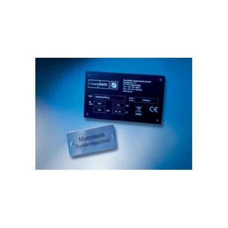 8606100009 MURRPLASTIK Labelling ALU/K Aluminium eloxiert Rectangular design with corner radius Anodised bla..