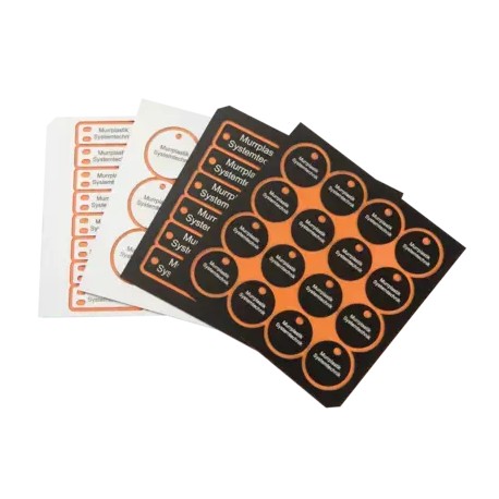 8610100021 MURRPLASTIK Labelling Rectangular with radius, 4x oblong hole Rectangular design with corner radi..