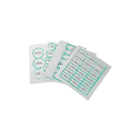 8610140123 MURRPLASTIK Labelling Rectangular with radius, 2x hole Rectangular design with corner radius and ..
