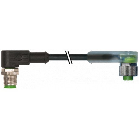 7000-40461-6330070 MURRELEKTRONIK M12 Männchen 90° / M12 Weibchen 90° A-cod. LEDPUR 3x0,34 bk UL/CSA+Schlepp..
