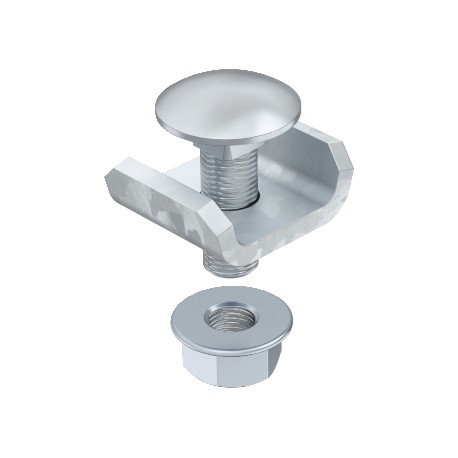 GUV 6 FT 6016573 OBO BETTERMANN U-shaped connector, for grid tray, 24x28x30, hot-dip galvanized steel, DIN E..