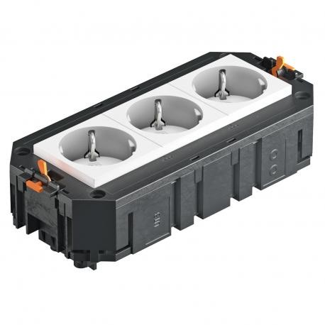 UTC3 G W3 7404664 OBO BETTERMANN Balde universal Conecte GST18 VDE 3x branco 165x76x45