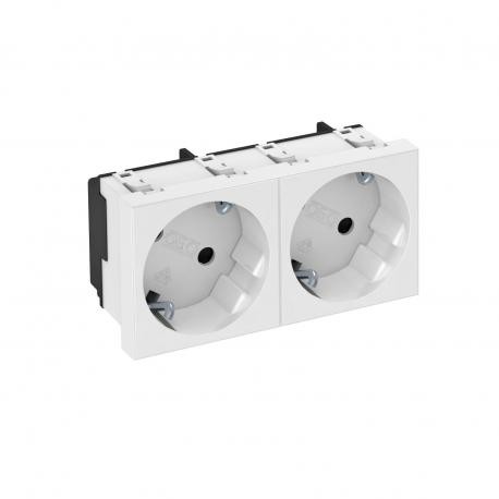 STD-D3S RW2 6120103 OBO BETTERMANN 33° electrical socket, double STD-D3S RW2, ground connection 250V, 10/16A..