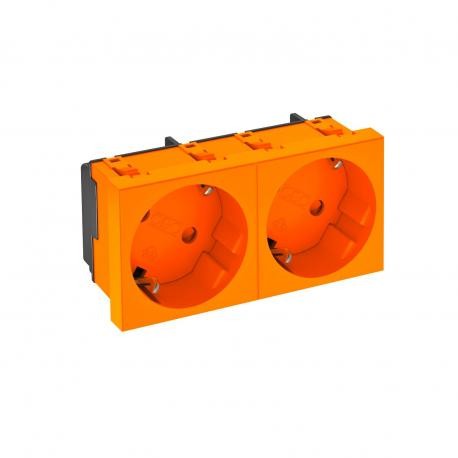 STD-D3S ROR2 6120105 OBO BETTERMANN 33° electrical outlet, double STD-D3S ROR2, ground connection 250V, 10/1..