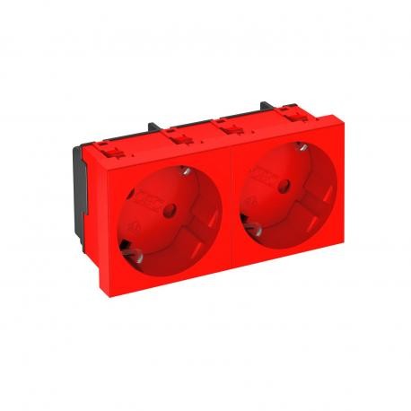 STD-D3S SRO2 6120109 OBO BETTERMANN 33° electrical socket, double STD-D3S SRO2, ground connection 250V, 10/1..