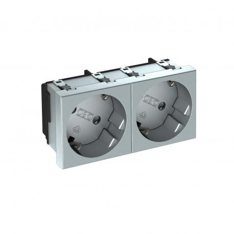 STD-D3S AL2 6120114 OBO BETTERMANN 33° electrical socket, double STD-D3S AL2, ground connection 250V, 10/16A..