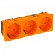 STD-D3S ROR3 6120125 OBO BETTERMANN Tomada elétrica 33°, tripla STD-D3S ROR3, conexão de aterramento 250V, p..