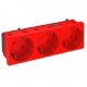 STD-D3S SRO3 6120129 OBO BETTERMANN 33° Steckdose, dreifach STD-D3S SRO3, Masseanschluss 250V, 10/16A Polyca..