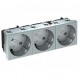 STD-D3S AL3 6120133 OBO BETTERMANN 33° electrical socket, triple STD-D3S AL3, ground connection 250V, 10/16A..