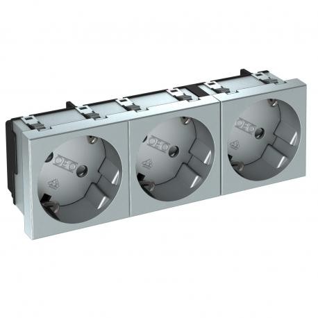 STD-D3S AL3 6120133 OBO BETTERMANN 33° Steckdose, dreifach STD-D3S AL3, Masseanschluss 250V, 10/16A Polycarb..