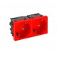 STD-D3SC SRO2 6120489 OBO BETTERMANN 33° electrical socket, double STD-D3SC SRO2, grounding, Connect 45 250V..