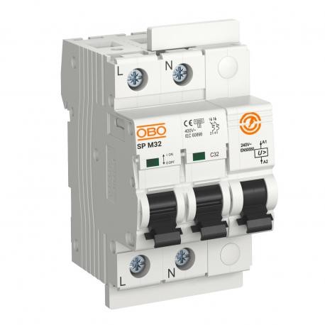 SP-M-32 5092773 OBO BETTERMANN POP SP-M-32 Surge Protector, 1+N Permanent 32A