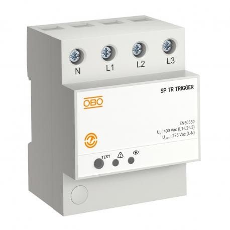SP-TR-Trigger 5092785 OBO BETTERMANN POP SP-TR-Trigger Surge Protector, 3+N Permanent FS 400V