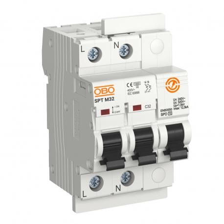 SPT-M-32 5092791 OBO BETTERMANN POP SPT-M-32 Surge Protector, 1+NPE Permanent + Transient 32A