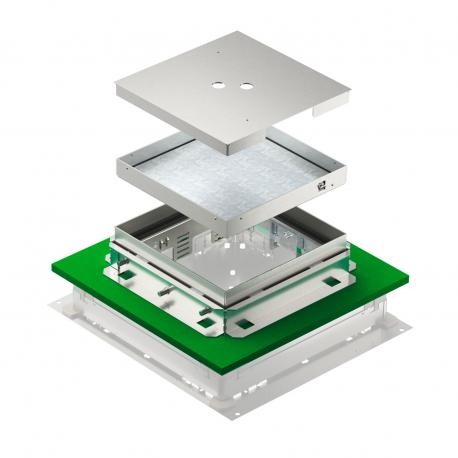 TRKN 9 VS 250 7409601 OBO BETTERMANN Recessed square box TRKN 9 VS 250, rectangular, blind 243x243x83 Stainl..