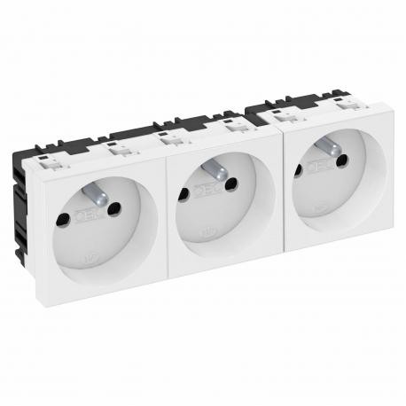 STD-F0 RW3 6120192 OBO BETTERMANN A TOMADA ELÉTRICA 0°, TRIPLO STD-F0 RW3