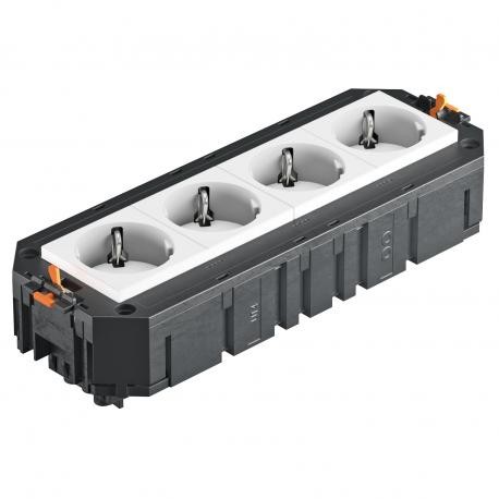 UTC4 G W4 7404682 OBO BETTERMANN Universal Tray Connect GST18 VDE 4-way white 208x76x45