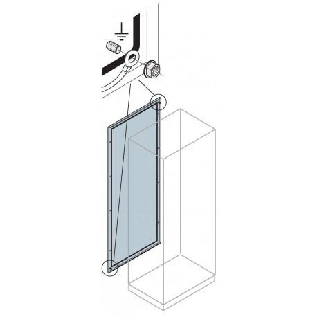 EP1410K ABB IS2 Pannello posteriore 1400x1000, RAL7035