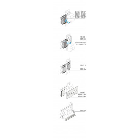 ED0001 ABB Terminal covers for T1, ArTu L, M. K, 10 units.