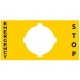 LPXAU110H LOVATO EMERGENCY/STOP LABEL HORIZONTAL