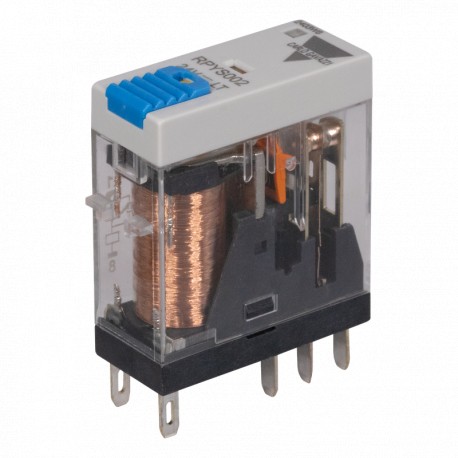 RPYS002024DLT CARLO GAVAZZI Relais électromécaniques format étroit, version Led + bouton de test
