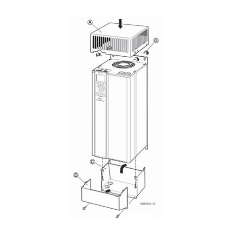 130B1121 IP 21/Type 1 conversion kit, A1 DANFOSS DRIVES IP 21 / Typ 1 Umrüstsatz, A1