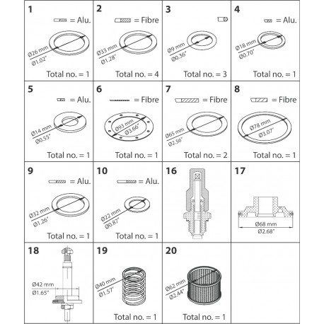 027F3374 DANFOSS REFRIGERATION Overhaul kit, Overhaul kit