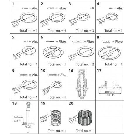 027F3376 DANFOSS REFRIGERATION Kit de révision, Kit de révision