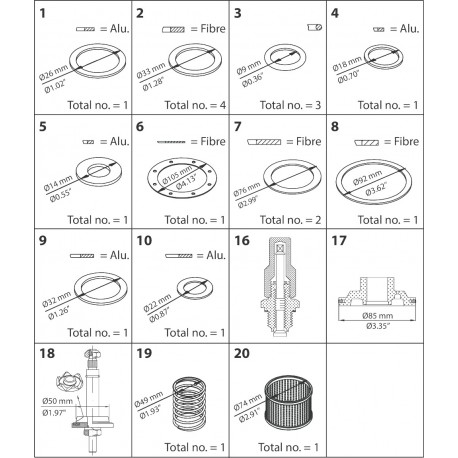 027F3385 DANFOSS REFRIGERATION Overhaul kit, Overhaul kit