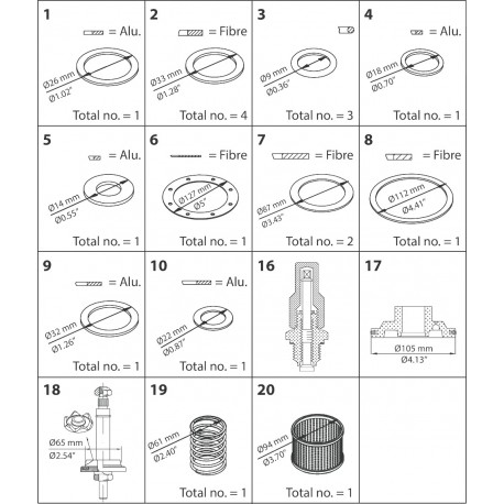 027F3386 DANFOSS REFRIGERATION Kit de révision, Kit de révision