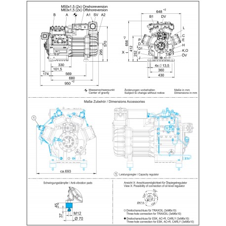 097B17293 DANFOSS REFRIGERATION BOCK, EX-HG88e/3235-4 3G, Semi-hermetic ATEX