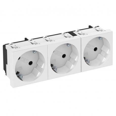 STD-D3S RW3 6120123 OBO BETTERMANN Prise électrique 33°, triple STD-D3S RW3, connexion à la terre 250V, poly..