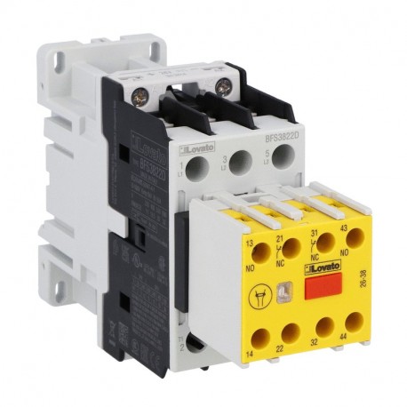 BFS3222D024 LOVATO 3P 32A AC3 24V DC safety contactor