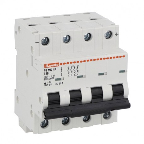 P1MD4PB16 LOVATO DC CIRCUIT BREAKER B 16A 5KA