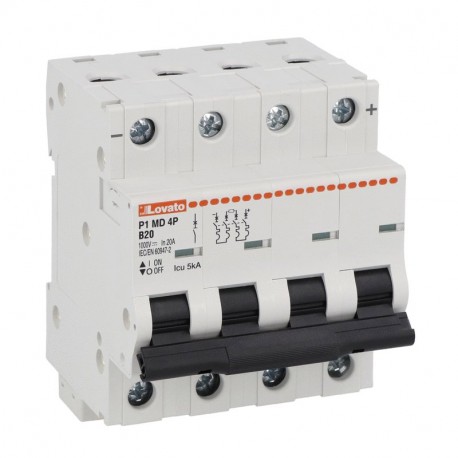 P1MD4PB20 LOVATO DC CIRCUIT BREAKER B 20A 5KA