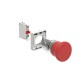 LPSB6644K01 LOVATO KIT mushroom head metal push button actuator, interlocked, swivel for release