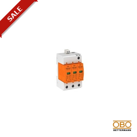 V50-B+C 3+FS280 5093643 OBO BETTERMANN combinato scaricatore V50 3 poli con FS, 280V,