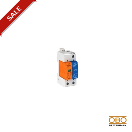 V50-B+C 1+NPE+FS 5093661 OBO BETTERMANN combinado V50 pára-raios, 2 pólos + NPE com FS, 280V,