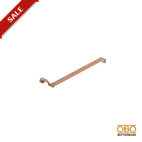 301 S-CU-100 5351456 OBO BETTERMANN Downspout clip with beading, 100mm, Copper, Cu