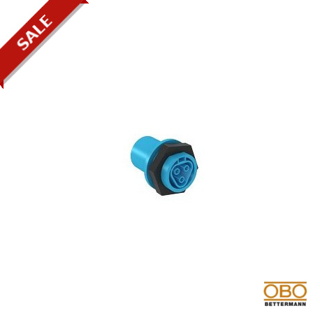 GABA RST20i3 BL 6069793 OBO BETTERMANN Device connection M25 exterior socket section, blue, L 46, Light blue..