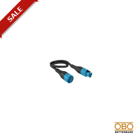 KL1M RST20i3 BL 6069840 OBO BETTERMANN Terminated cable with connector and socket, blue, L 1000, Light blue,..