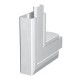 GEK-AFS53100 6116668 OBO BETTERMANN Avion angle croissant 53x100mm, Aluminium en aluminium anodisé, Alu