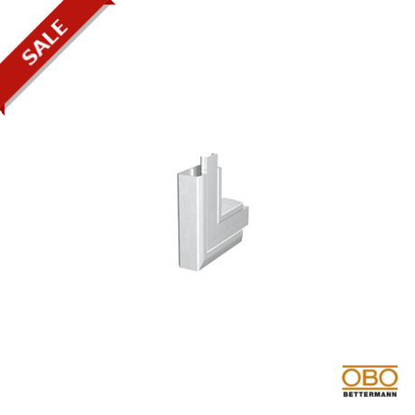 GEK-AFS53100 6116668 OBO BETTERMANN Avion angle croissant 53x100mm, Aluminium en aluminium anodisé, Alu