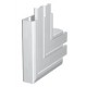 GEK-AFS53160 6116685 OBO BETTERMANN Ángulo plano, ascendente, 53x160mm, aluminio, anodizado, Aluminio, Alu