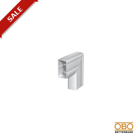 GEK-AFF53100 6116709 OBO BETTERMANN Ângulo plano, descendente, 53x100mm, alumínio, anodizado, alumínio, Alu