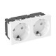 SKS-D0 RW2 6117012 OBO BETTERMANN Socket double 0° straight protective contact, 250V, 10/16A, Pure white, 90..